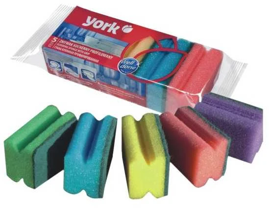 York Indų plovimo kempinė NY Profiluota 5 vnt.