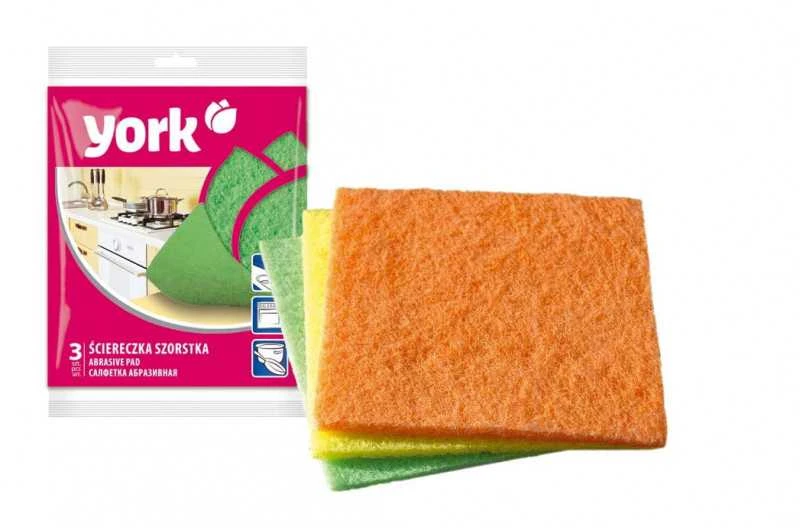 York Indų plovimo kempinėlė Abrazivinis 3 vnt.