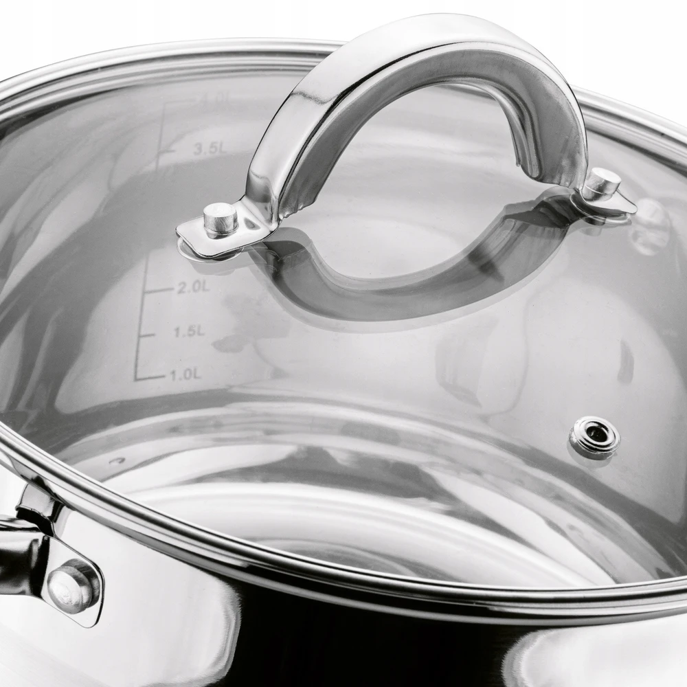 INDUKCINĖ DUJINĖ Plieninė VIRTUVĖ Dangtis Tadar Roger II 4,4 l 22cm