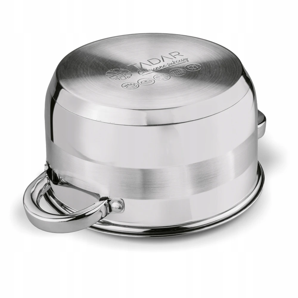 INDUKCINĖ DUJINĖ Plieninė VIRTUVĖ Dangtis Tadar Roger II 4,4 l 22cm