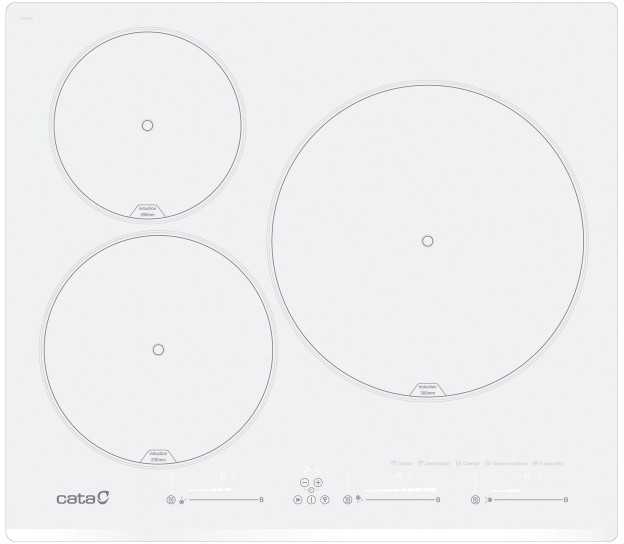 CATA Hob | INSB 6003E2 WH | Induction | Number of burners/cooking zones 3 | Slider touch | Baltas