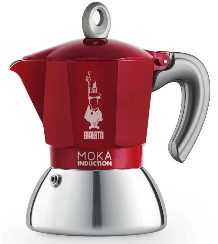 Kavinukas Bialetti Moka Induction 2TZ (100ml), raudonas