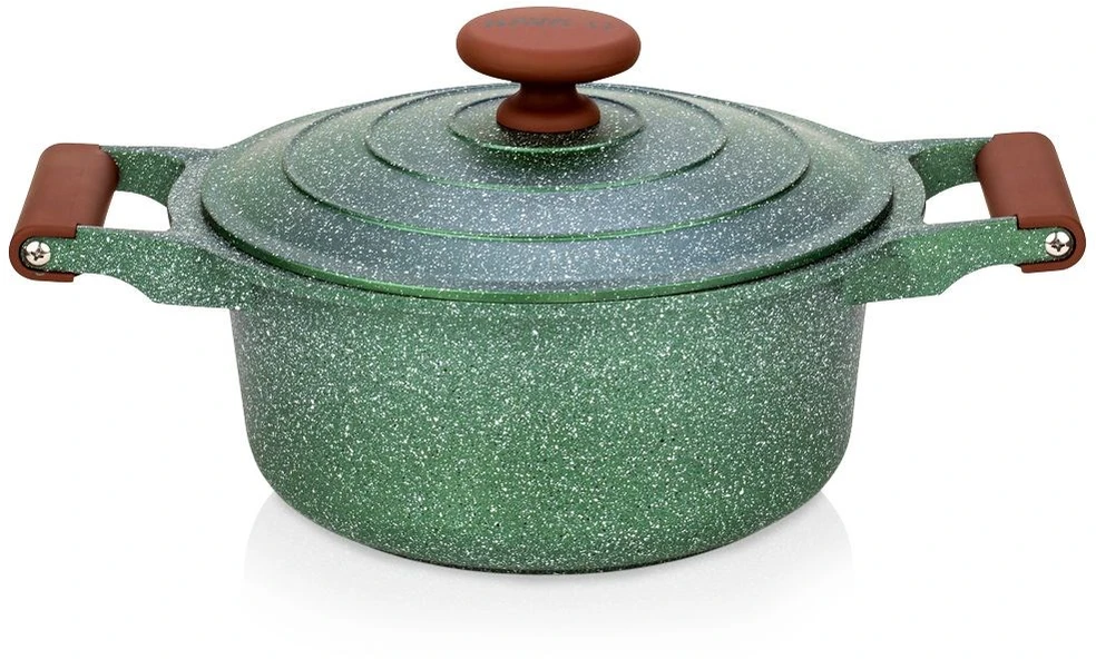 INDUKCINIS GRANITINIS PUODAS 24cm SU DANČIU OLDMAN 4.4L 24cm
