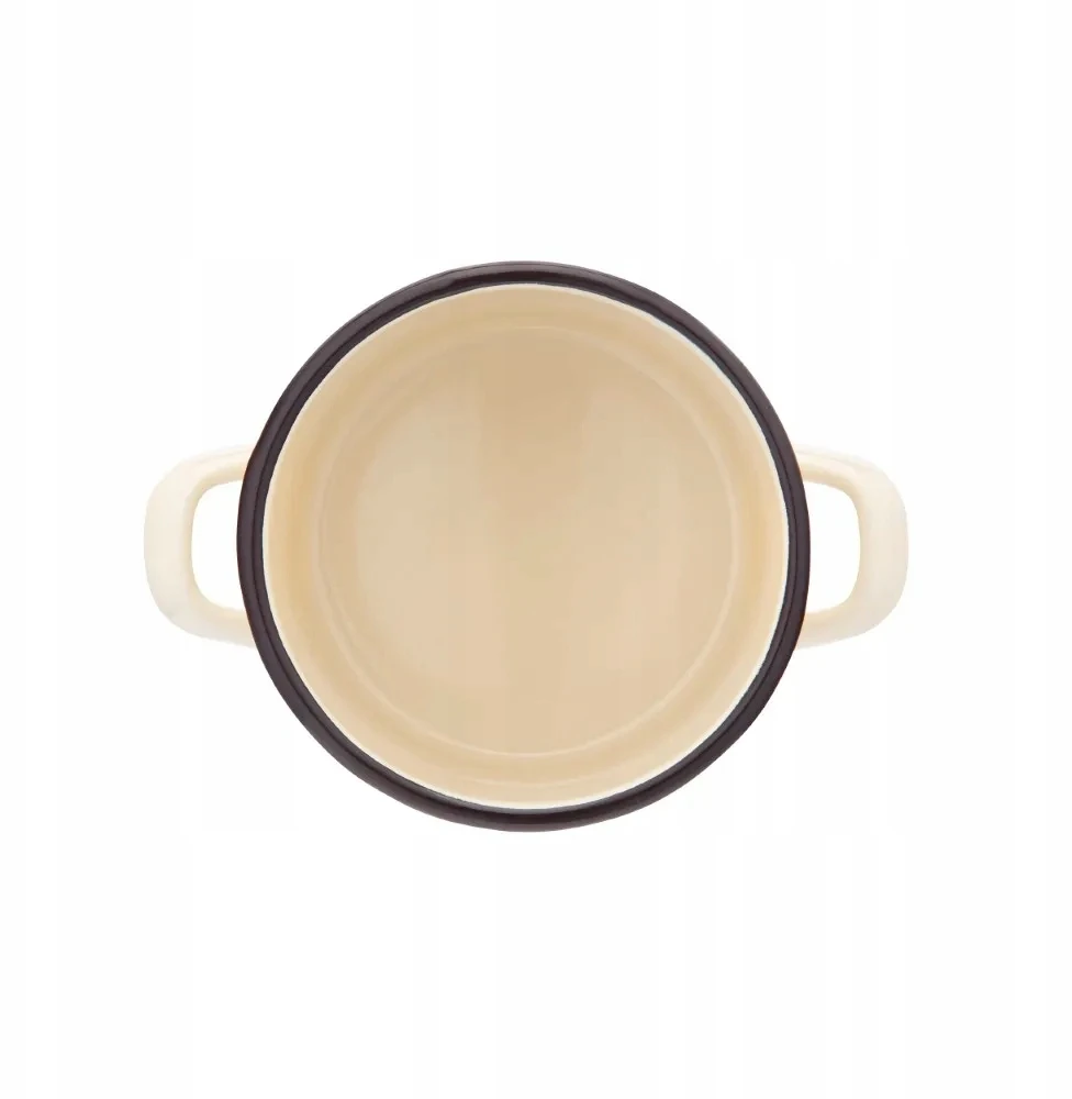 Altom Design Indukcinis puodas 1,5 l, Silesia kremu emaliuotas puodas, 14 cm