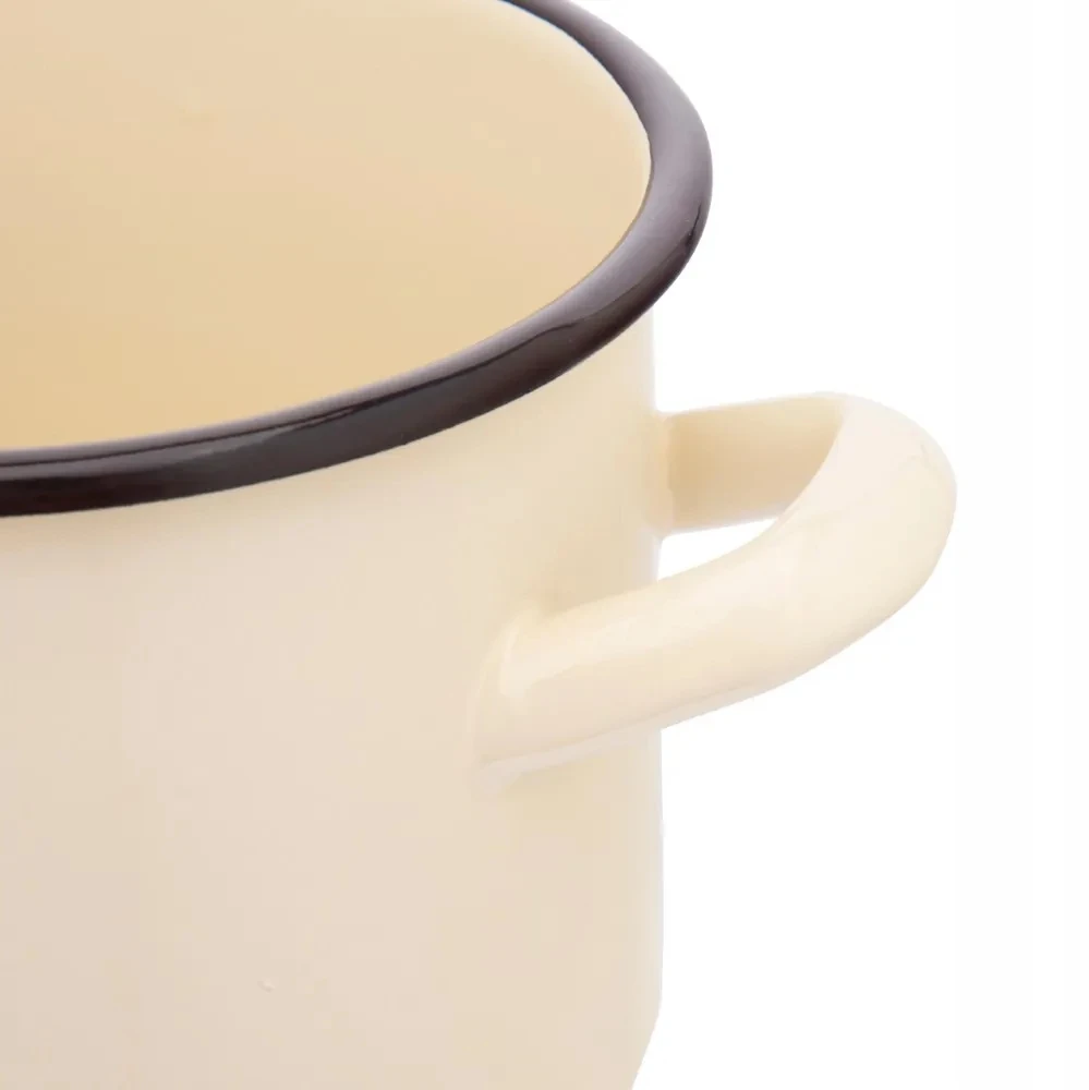 Altom Design Indukcinis puodas 1,5 l, Silesia kremu emaliuotas puodas, 14 cm