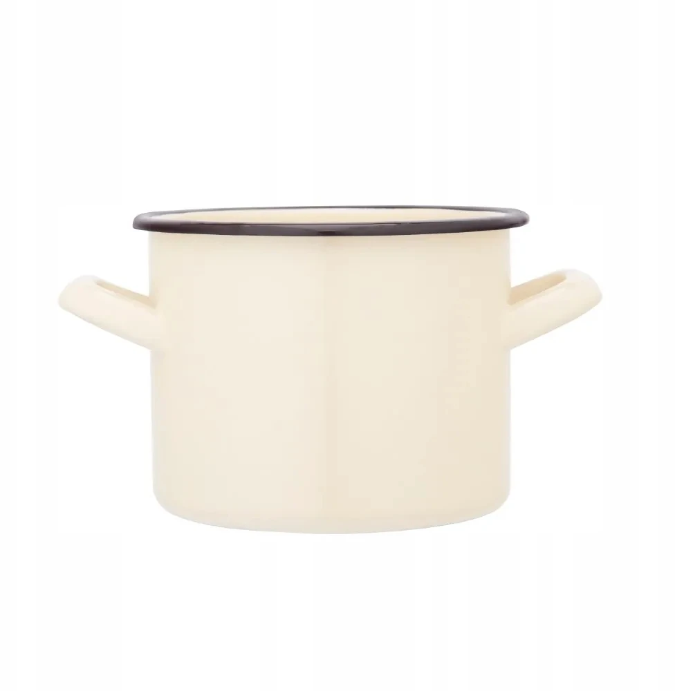 Altom Design Indukcinis puodas 1,5 l, Silesia kremu emaliuotas puodas, 14 cm