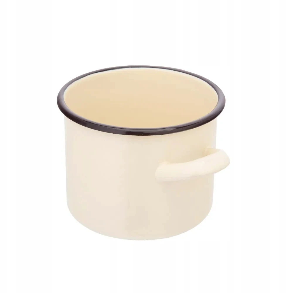Altom Design Indukcinis puodas 1,5 l, Silesia kremu emaliuotas puodas, 14 cm
