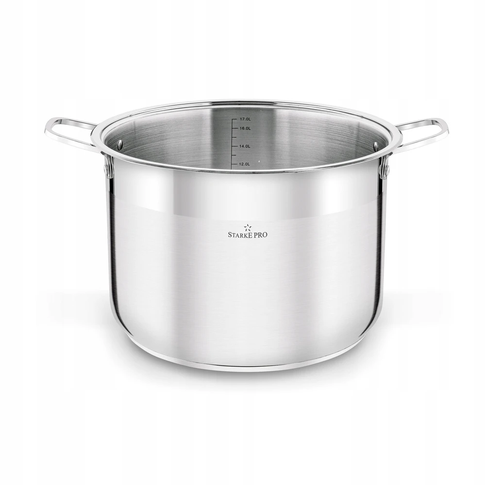 INDUKCINIS PUODAS, Aukštas, NERŪDijantis PLIENAS, DIDELIS Starke Pro Aveiro 17L 32cm