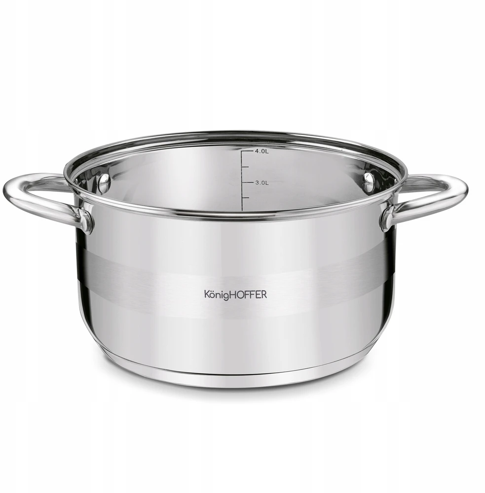 INDUKCINIS PUODAS dujinis plieno dangtis kietas Konighoffer Faro 4.7L 22cm