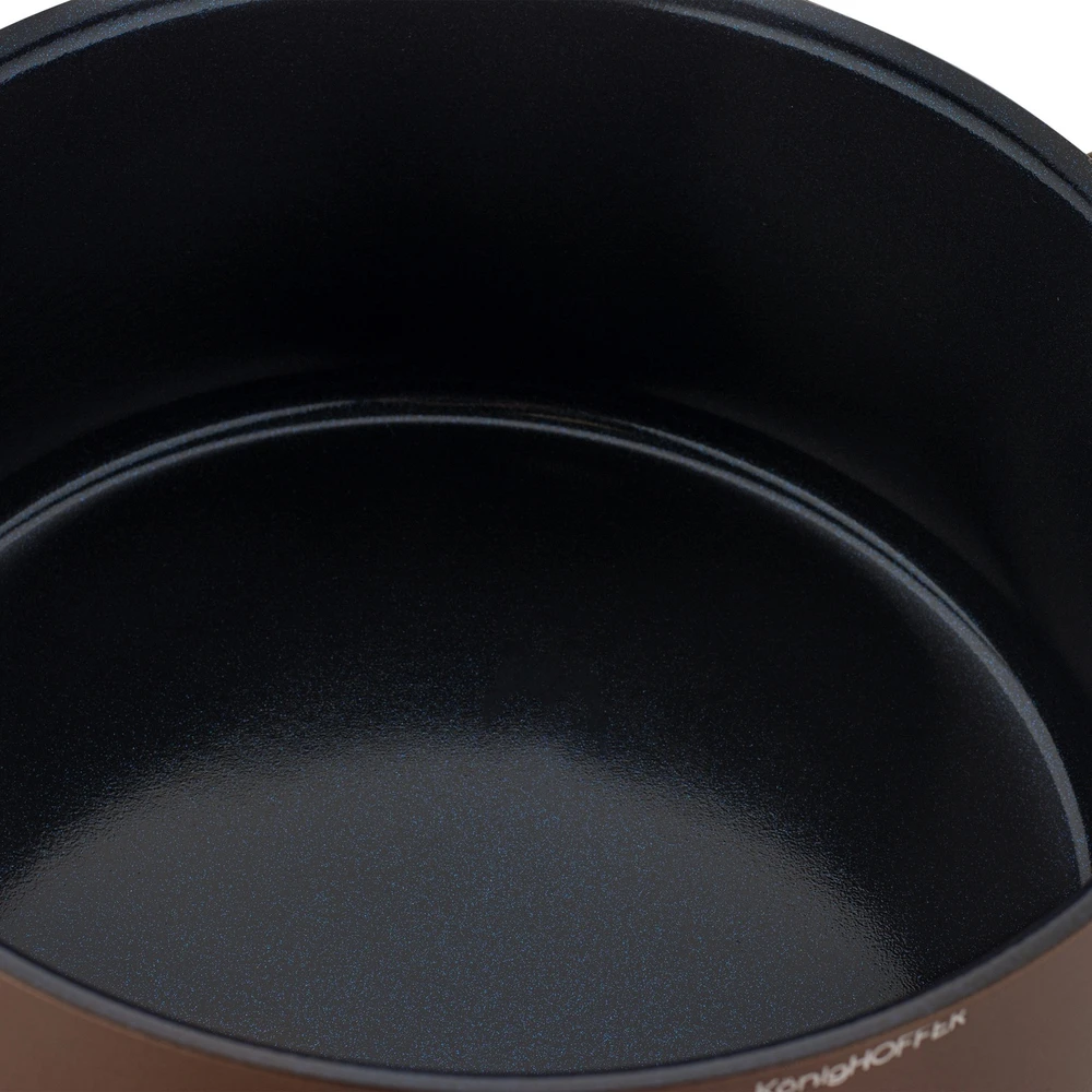 INDUKCINIS PUODAS Keraminis KIETŲJŲ DUJŲ dangtis Konighoffer Reno 4,6 l 24cm