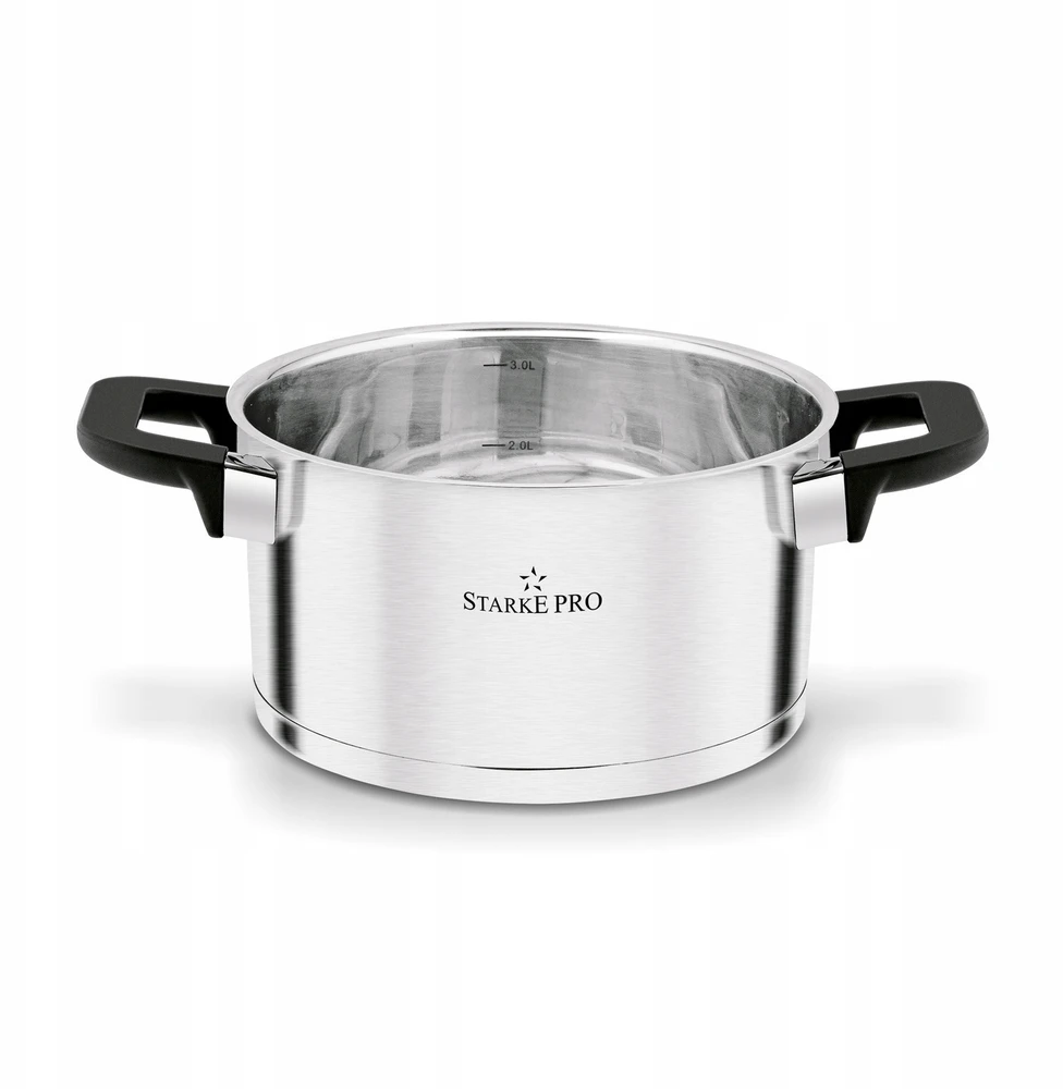 INDUKCINIS PUODAS Plienas, NERŪDIJAMAS, Tvirtas dujinis Starke Pro Rigor 3.3L 20cm