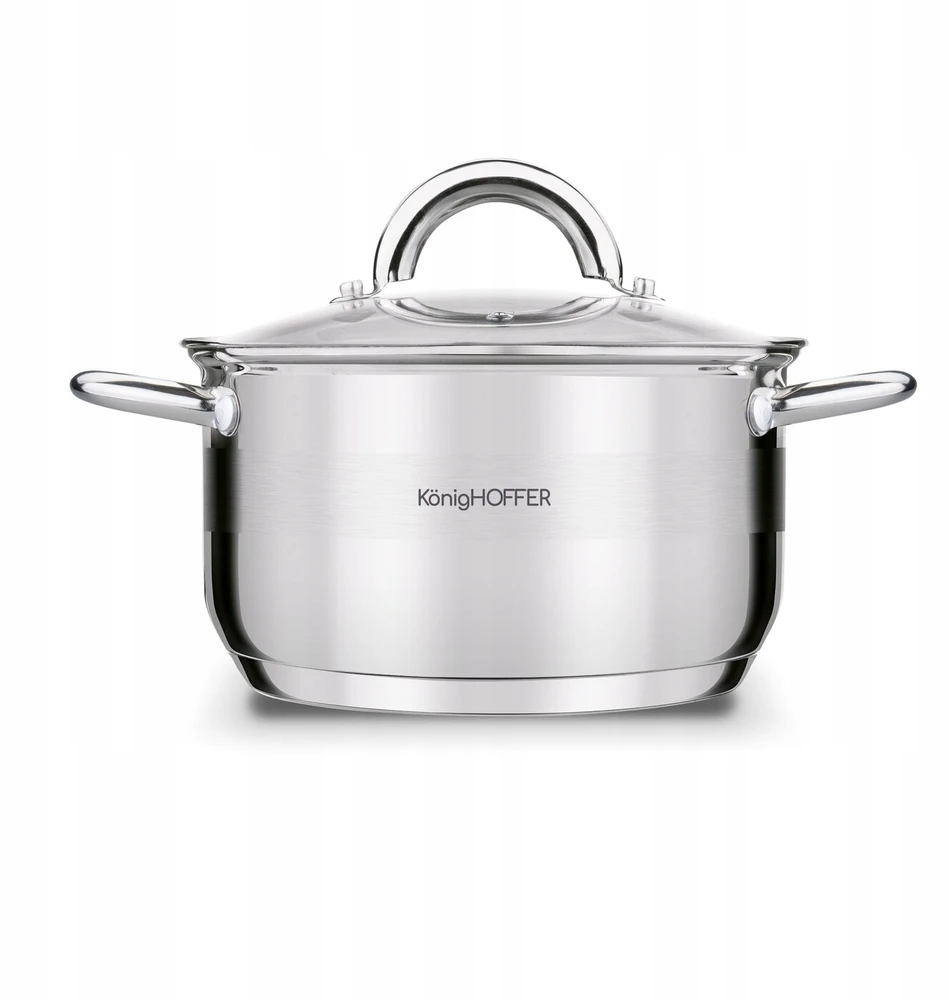 INDUKCINIS PUODAS Plieninis dujinis dangtis MAŽAS Konighoffer Faro 1,8 l 16 cm