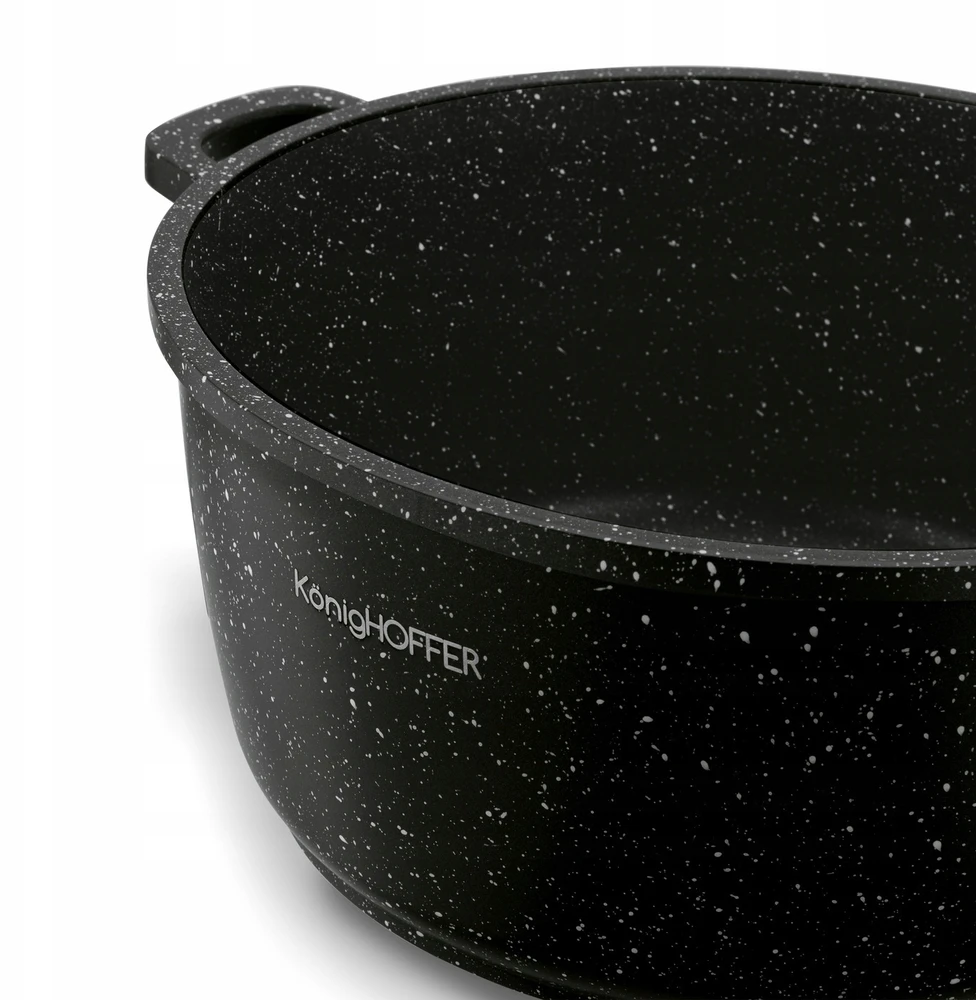 Indukcinis PUODAS su dangčiu, skirtas Konighoffer Pollo Juodas OVEN 1,2 l 16cm