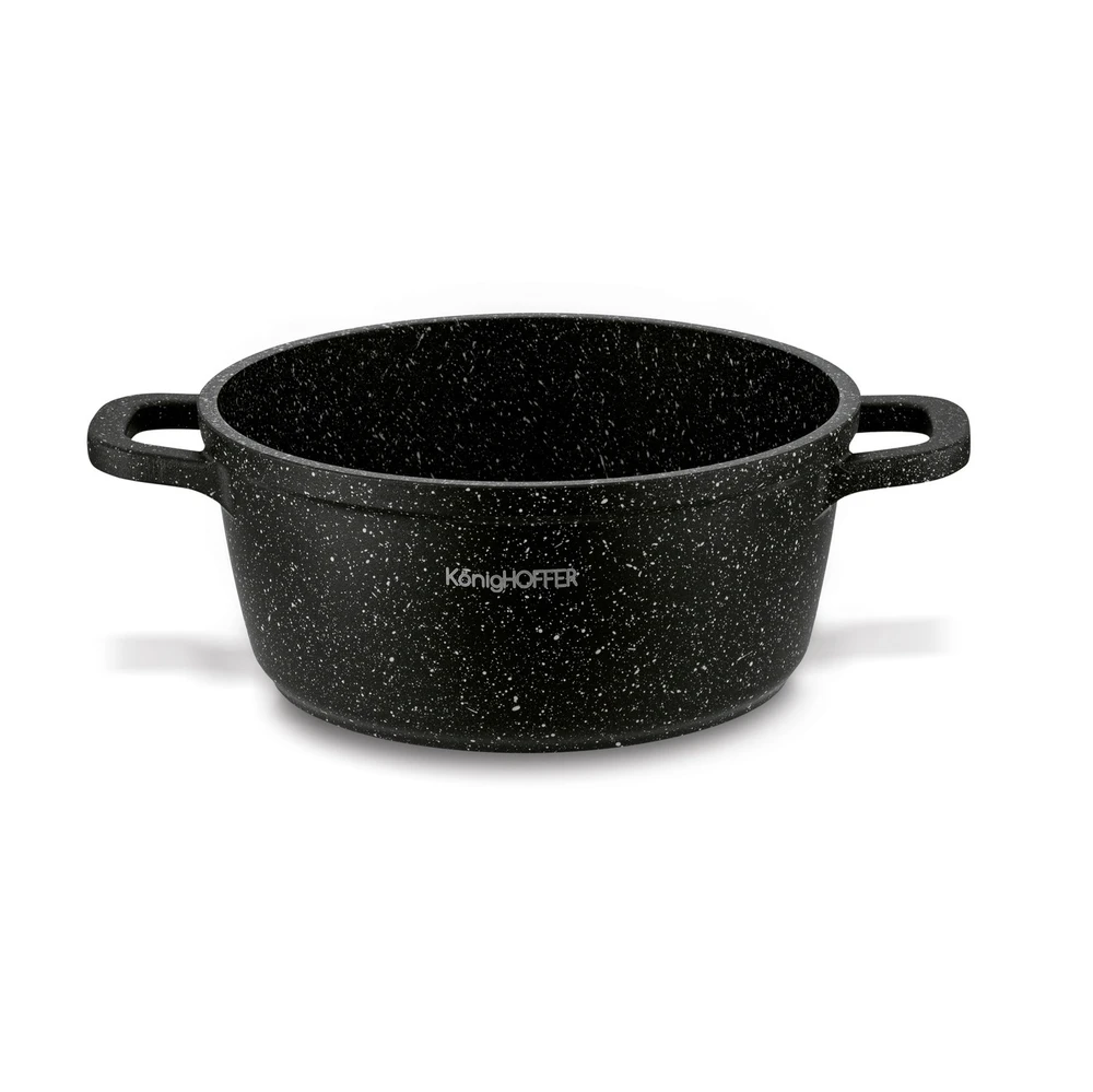Indukcinis PUODAS su dangčiu, skirtas Konighoffer Pollo Juodas OVEN 1,2 l 16cm