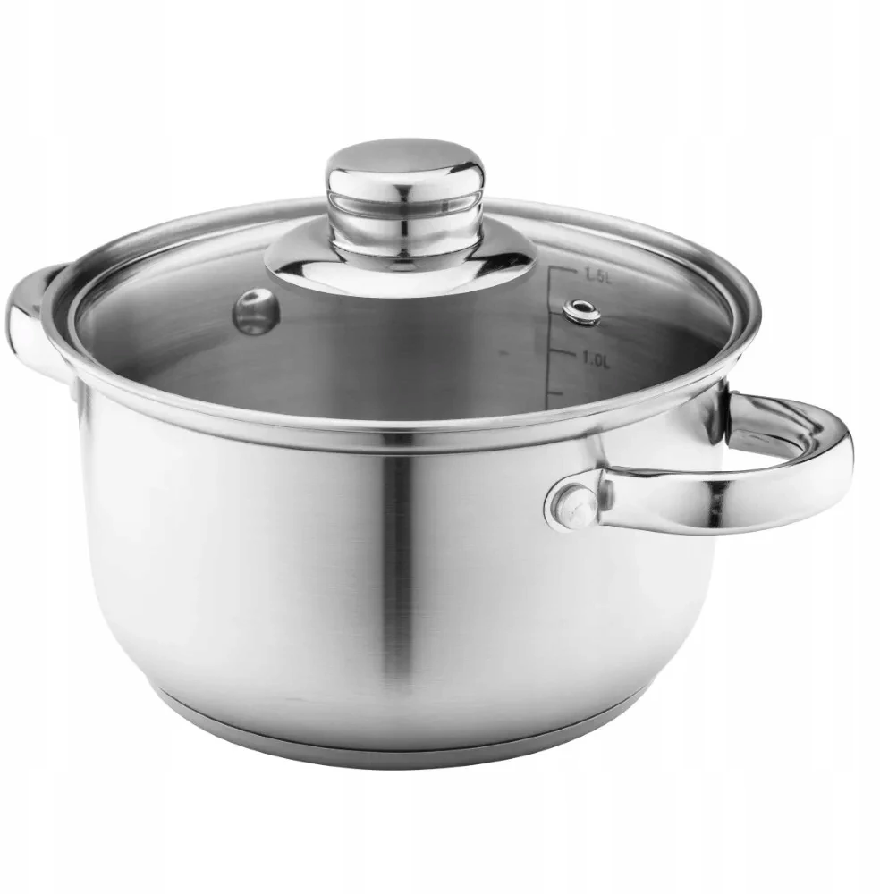 Indukcinis puodas su dangteliu, nerūdijančio plieno Altom Design Fabio, 1,9 l