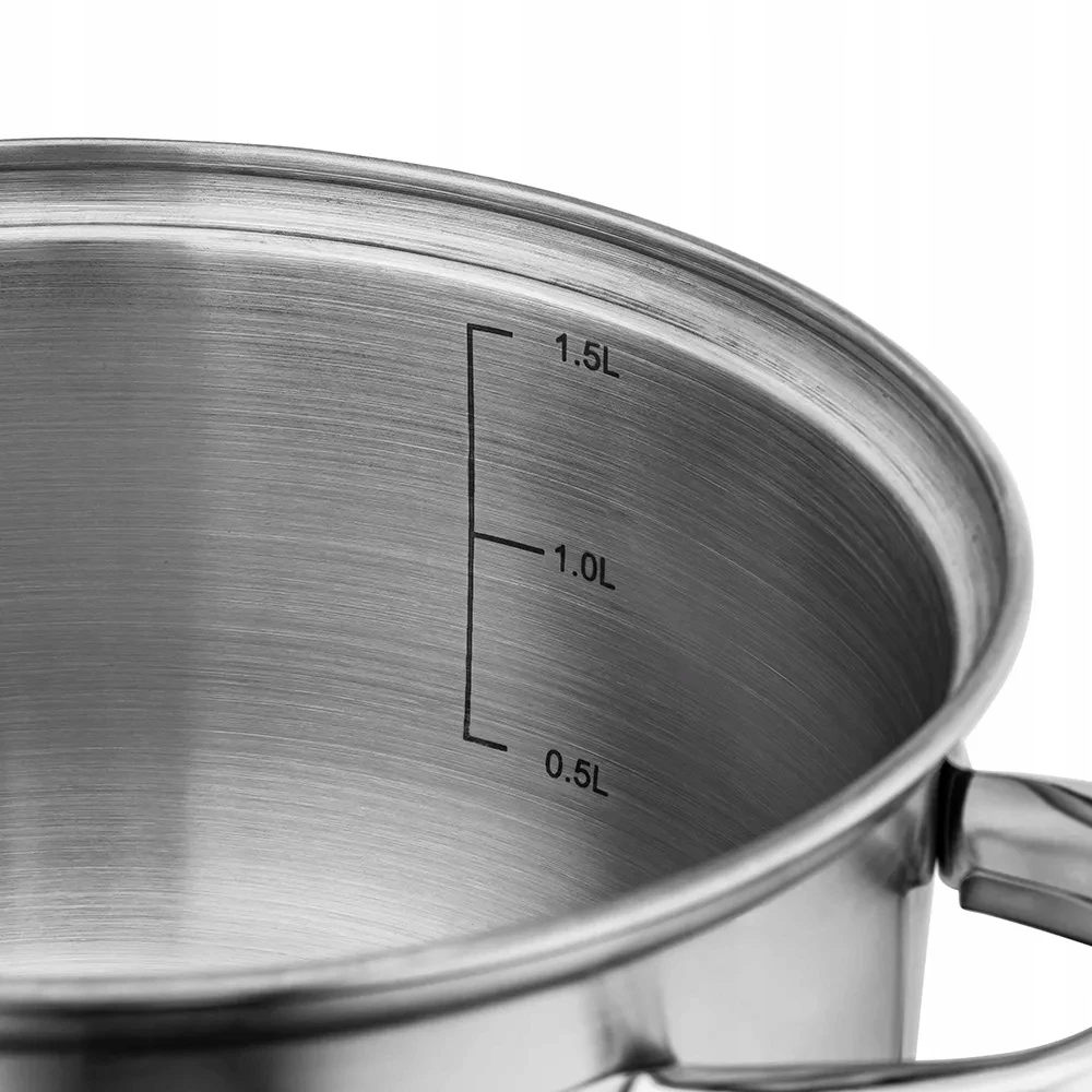Indukcinis puodas su dangteliu, nerūdijančio plieno Altom Design Fabio, 1,9 l