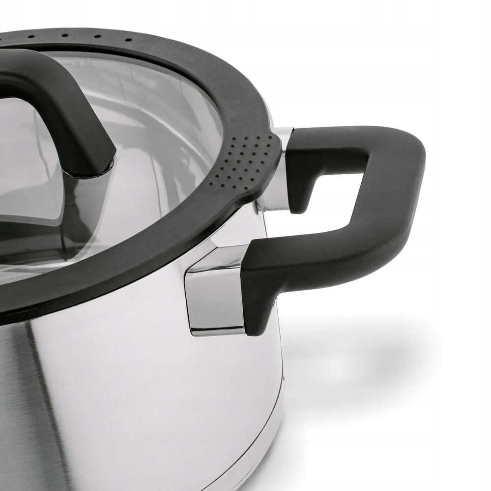INDUKCINIS PUODAS su dangteliu, NERŪDijantis PLIENAS Starke Pro Rigor 5,7l 24cm