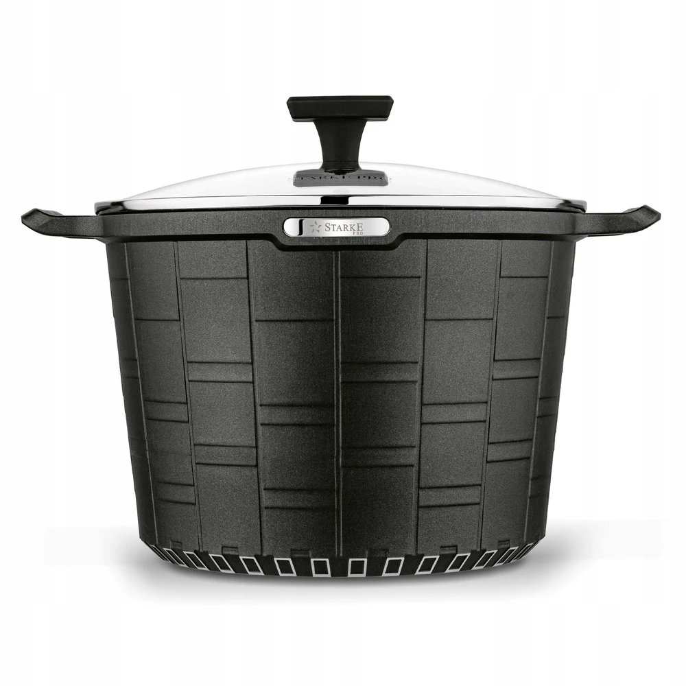 Indukcinis puodo dangtis AUKŠTAS Didelis dujinis Starke Pro Crows Marble 6,5 l