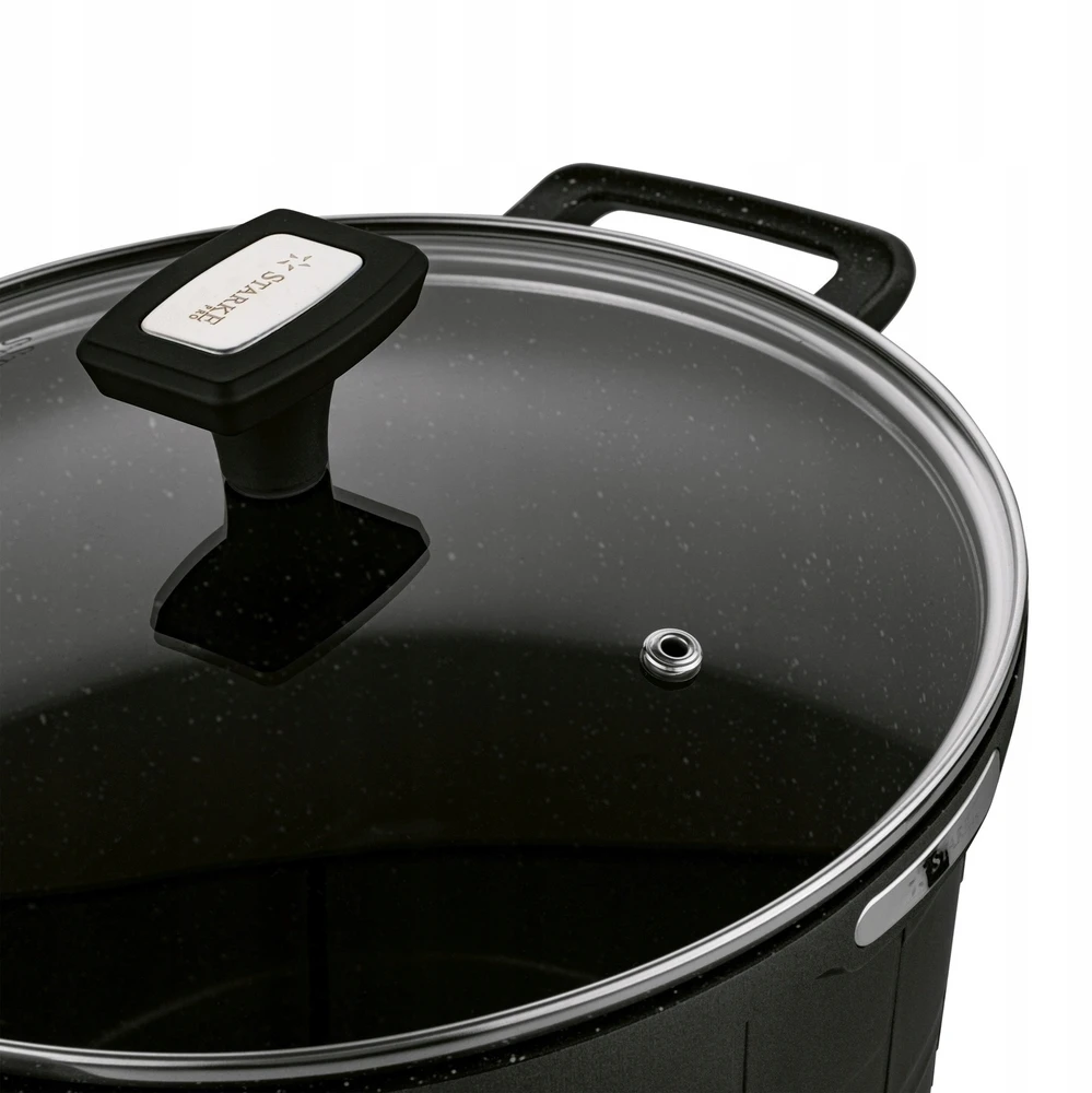 Indukcinis puodo dangtis AUKŠTAS Didelis dujinis Starke Pro Crows Marble 6,5 l