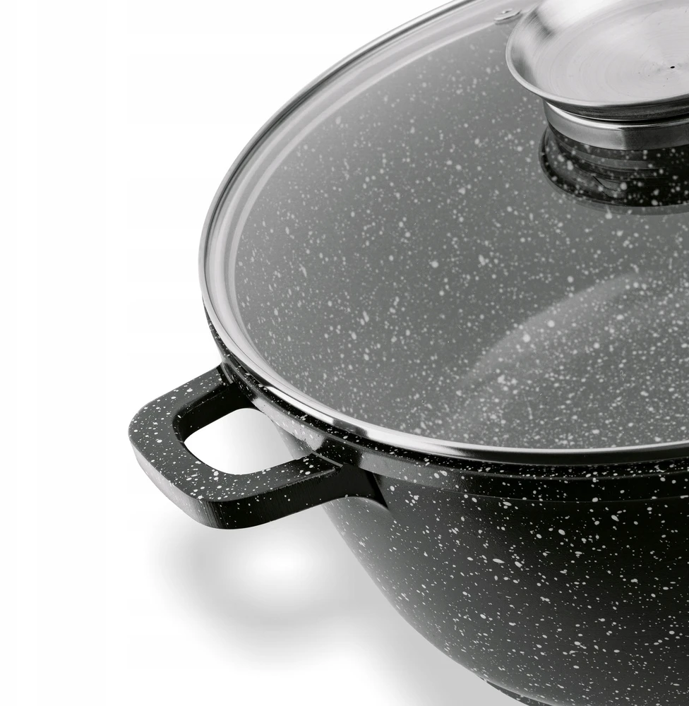 INDUKCINIS puodo dangtis KIETOS DUJOS Konighoffer Pollo Juodas 4,5l 24cm