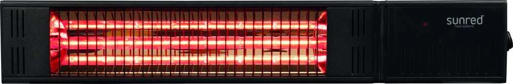 SUNRED | Šildytuvas | RDS-15W-B, Fortuna Wall | Infraraudonųjų spindulių | 1500 W | Juodas | IP55