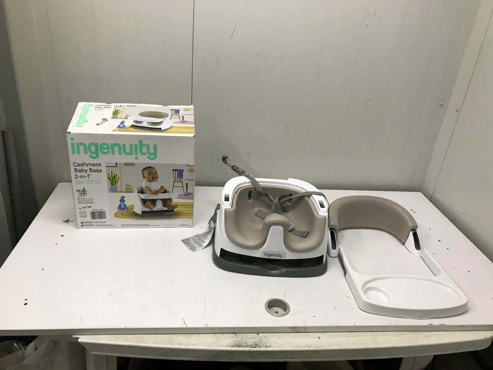Ingenuity 2in1: maitinimo kėdutė, sėdynė su dirželiais, padėklas, pilka 22KG