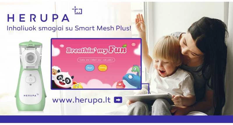 Inhaliatorius Herupa Smart Mesh Plus (su App)