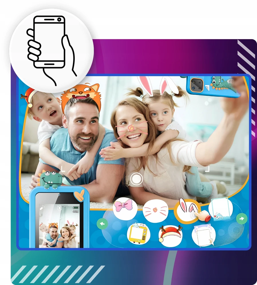 Innexo Telefonas vaikams Žaislas Žaislas Mobilusis Telefonas Fotoaparatas Žaidimai ir nemokami