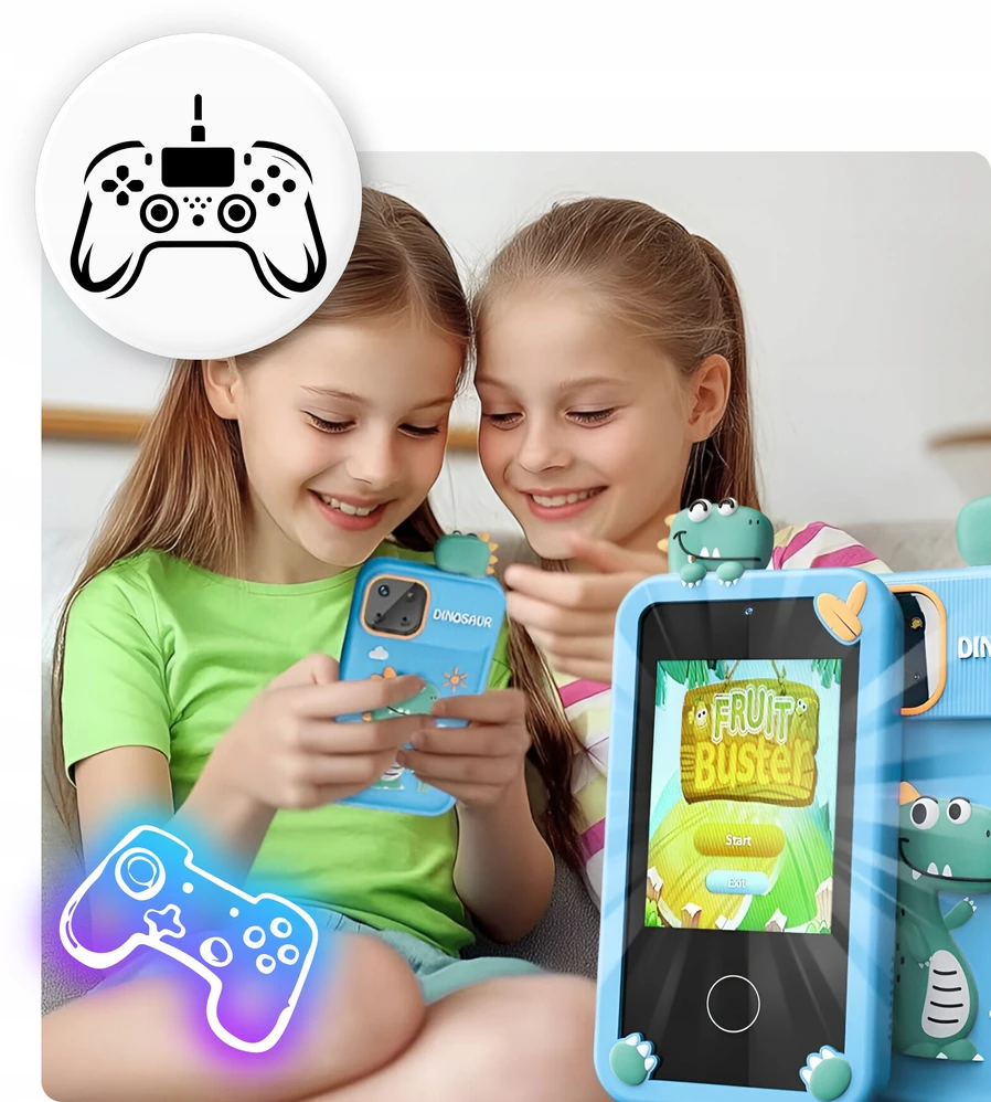 Innexo Telefonas vaikams Žaislas Žaislas Mobilusis Telefonas Fotoaparatas Žaidimai ir nemokami