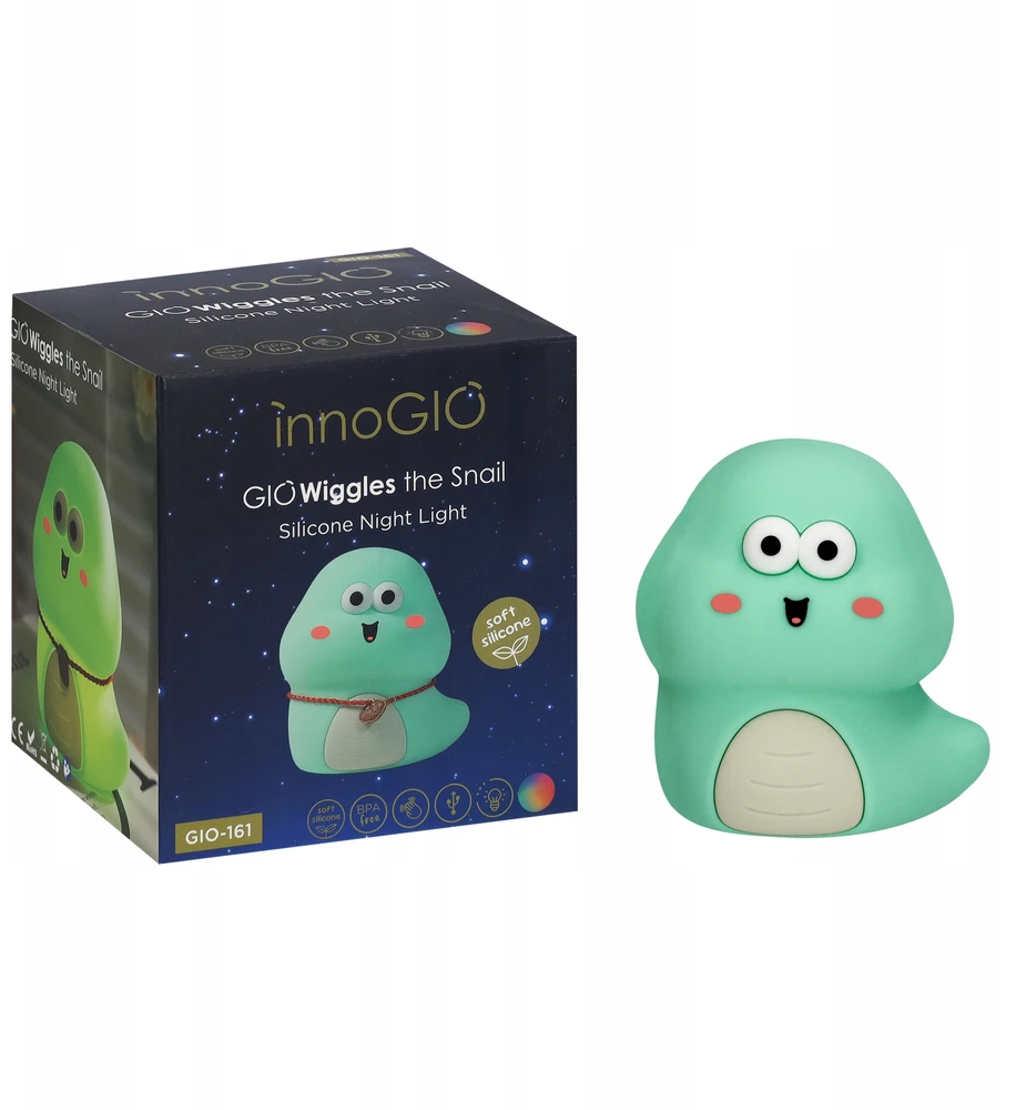 Innogio Led silikoninė naktinė lemputė "vėžliukas" – spalvota, lietimui jautri