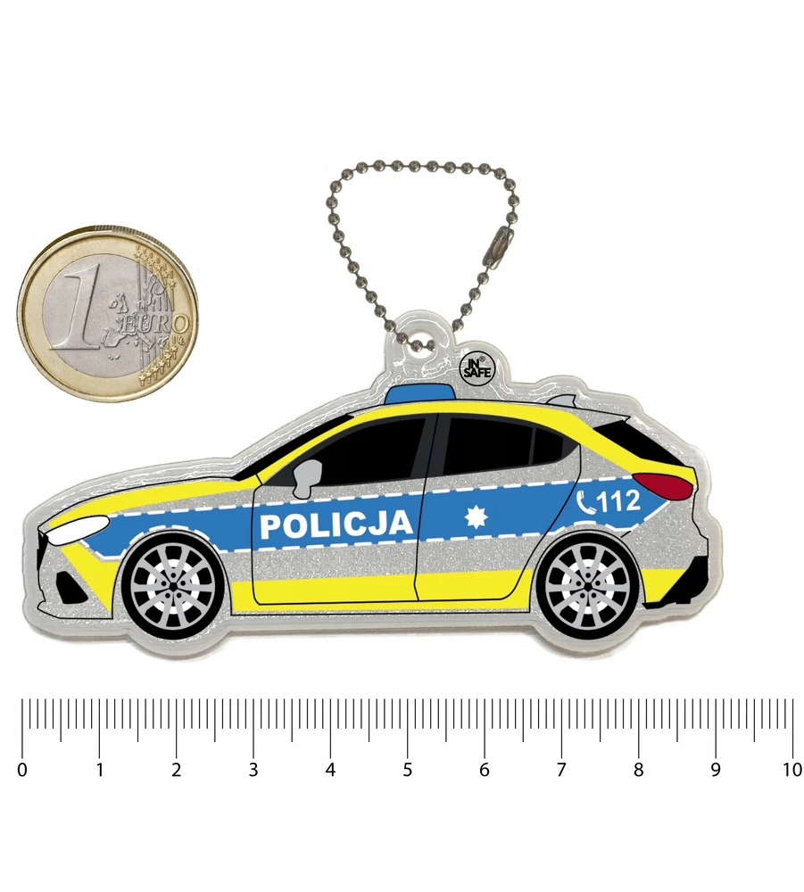 Insafe Atšvaitinis raktų pakabukas "policija" – saugumui kelyje