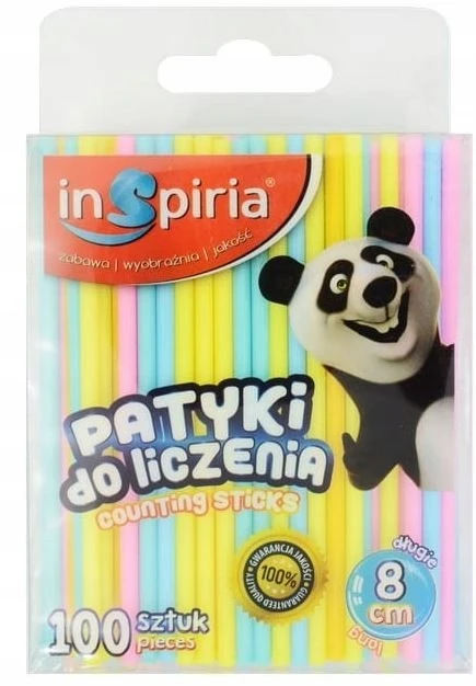 Schemat Inspira inSpiria skaičiavimo lazdelės, apvalios, 8 cm, 100 vnt, spalvingos, lavinančios