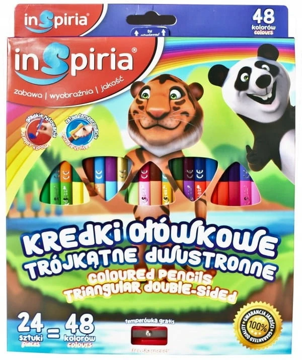 Schemat Inspiria Dviejų galų pieštukai 24 vnt. - 48 spalvos