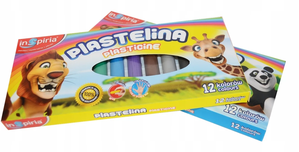Schemat Inspiria plastelino rinkinys vaikams, 12 spalvų
