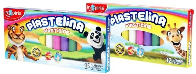 Schemat Inspiria plastelino rinkinys vaikams, 12 spalvų