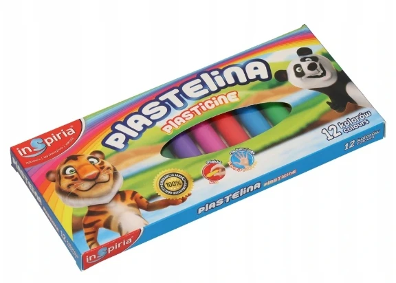 Schemat Inspiria plastelino rinkinys vaikams, 12 spalvų