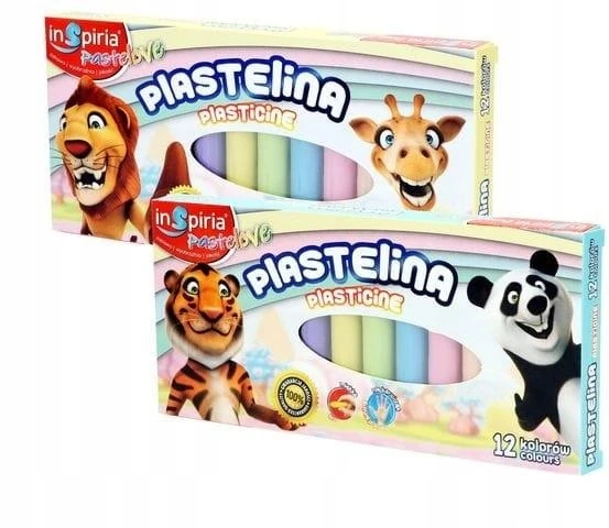 Inspiria Plastelinos rinkinys vaikams, 12 spalvų, minkšta, nelipni
