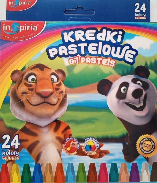 Inspiria vaikiškos kreidelės, 24 spalvos