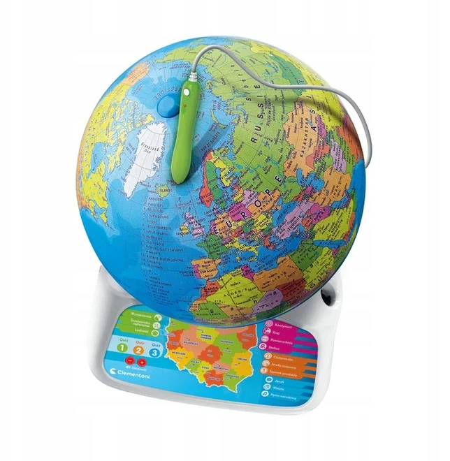 Exploreglobe CLEMENTONI 50847 CLM interaktyvus gaublys, lenkų k.