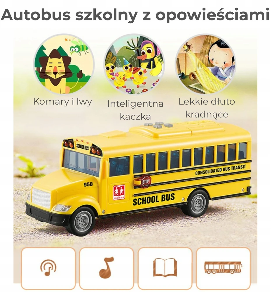 WOOPIE Interaktyvus Elektrinis Autobusas 1:20 Su Garso Efektais