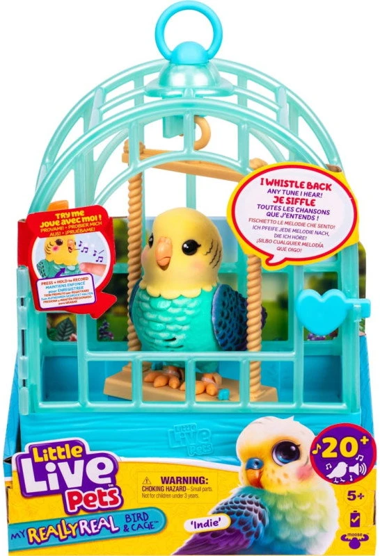 Moose Interaktyvus žaislinis paukščiukas Little Live Pets My Really Real Bird & Cage Indie