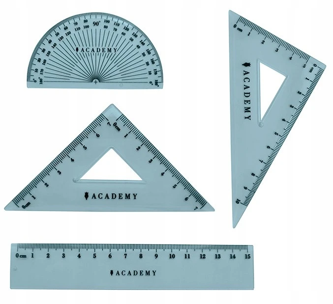 Interdruk Academy 4 el. geometrinis rinkinys su liniuote 15 cm