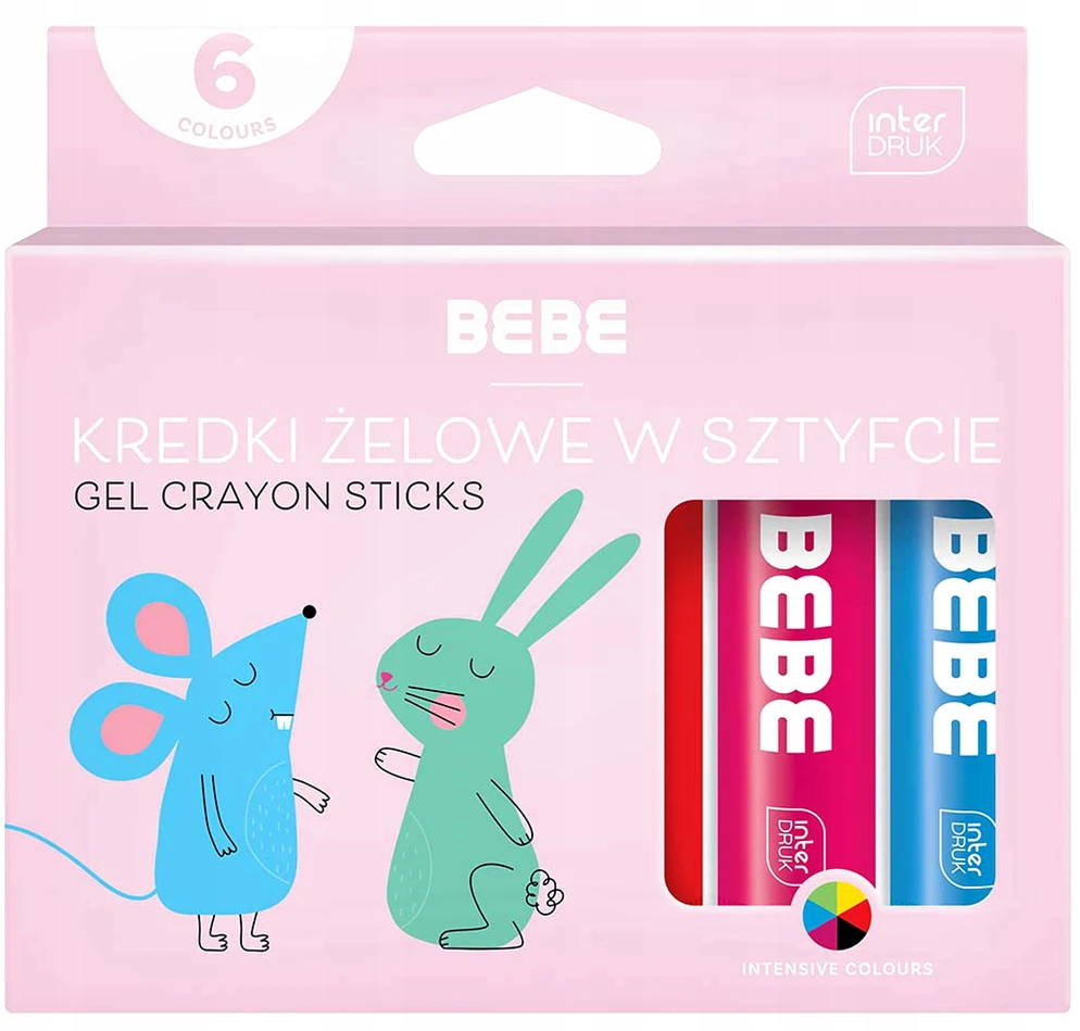 Interdruk Bb Kids gelio pieštukai, 6 spalvos
