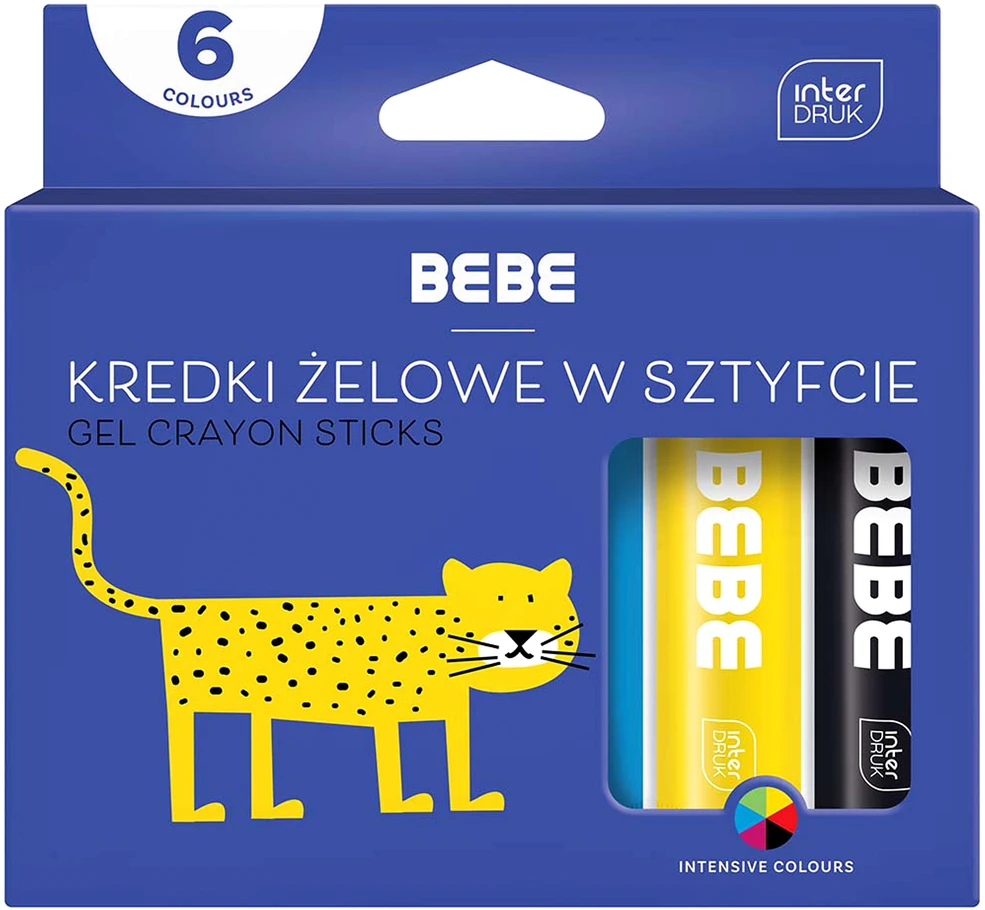 Interdruk Bb Kids gelio pieštukai, 6 spalvos