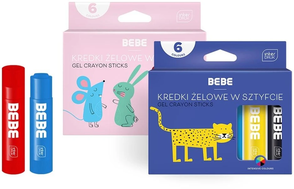 Interdruk Bb Kids gelio pieštukai, 6 spalvos