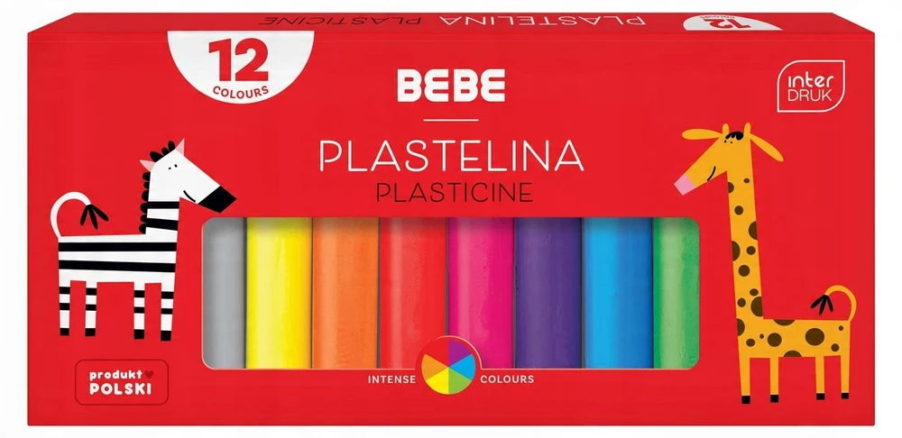 Interdruk Plastelinos rinkinys vaikams, 12 spalvų