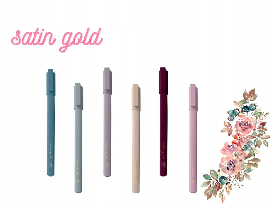 Interdruk Satin Gold gelinis rašiklis, mėlynas 0,5 mm, 1 vnt.