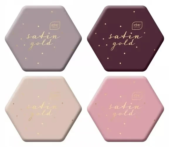Interdruk Satin Gold trintukai, 4 vnt., įvairių spalvų