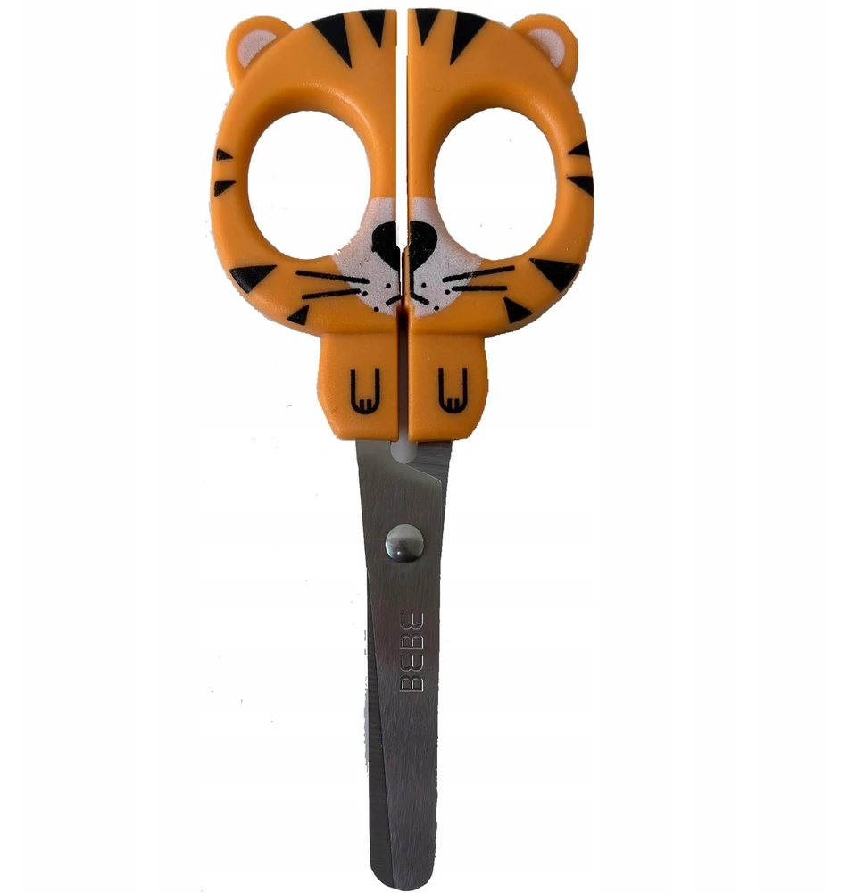 Interdruk Suapvalintos nerūdijančio plieno metalinės mokyklinės žirklės, 13 cm