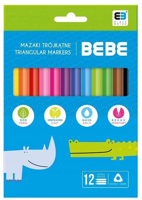 Interdruk trimažiai markeriai, 12 spalvų